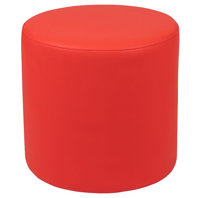 Flash Furniture Modular Circle Ottoman, Red