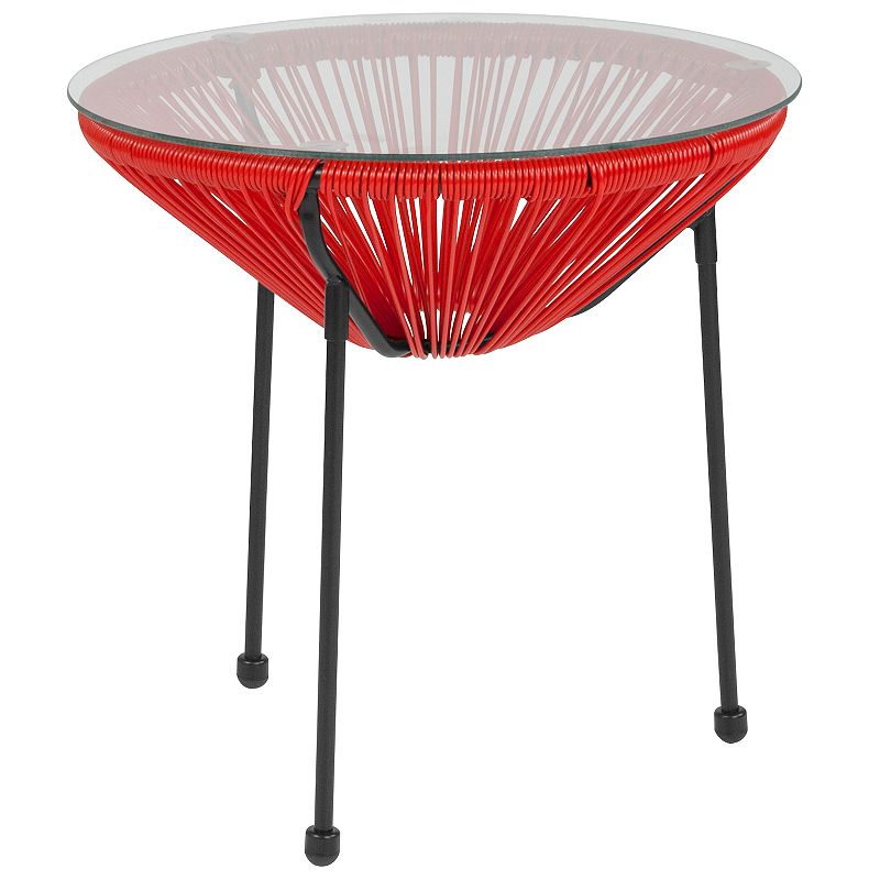 Flash Furniture Valencia Indoor / Outdoor End Table, Red