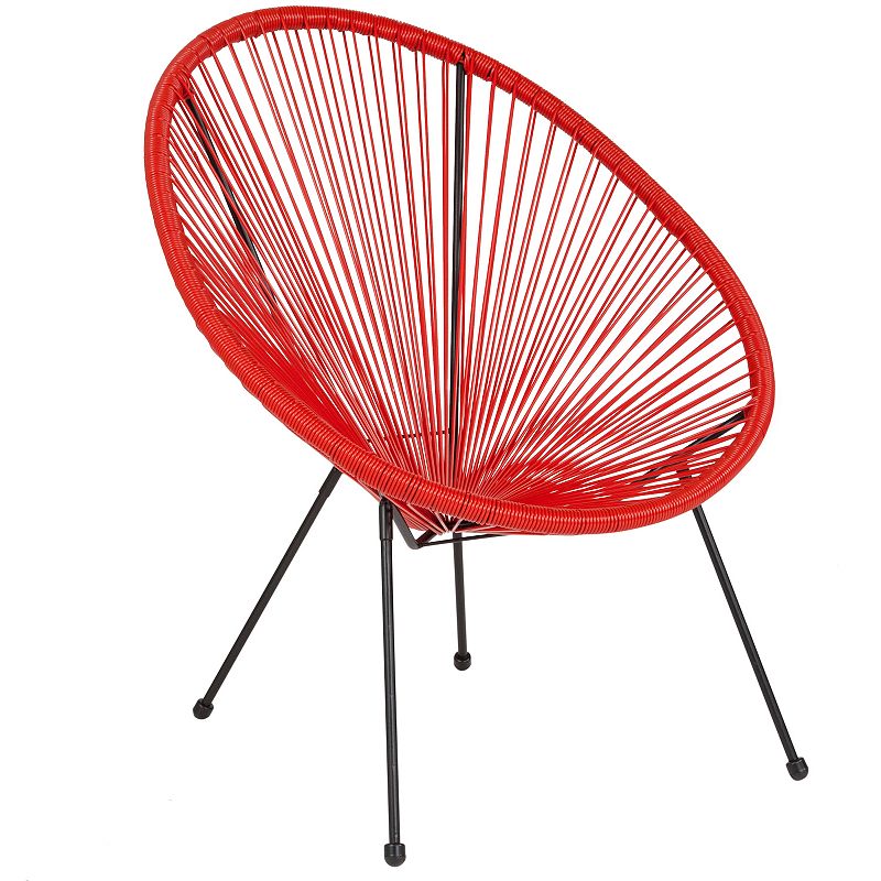 Flash Furniture Valencia Indoor / Outdoor Accent Chair, Red