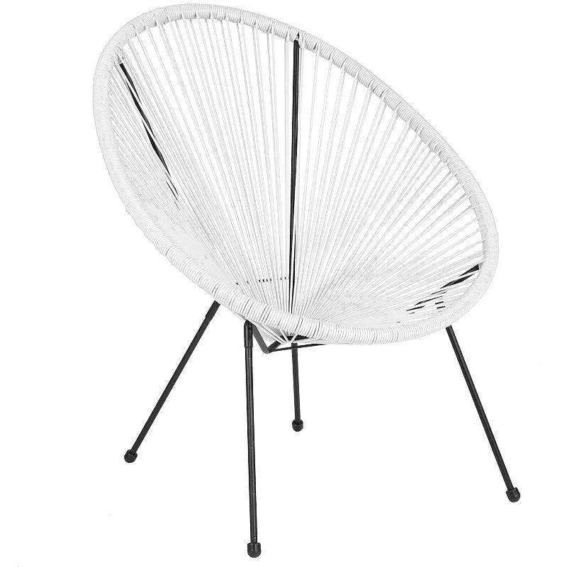 Flash Furniture Valencia Indoor / Outdoor Accent Chair, White