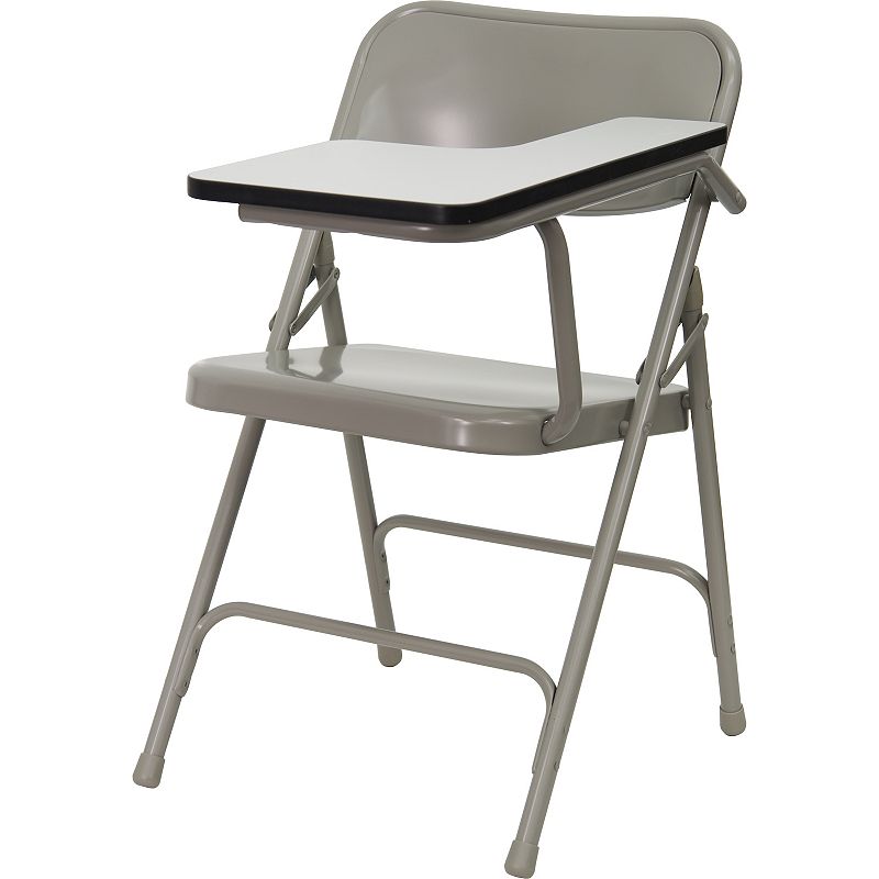 Flash Furniture Left Handed Desk Folding Chair, Beig/Green