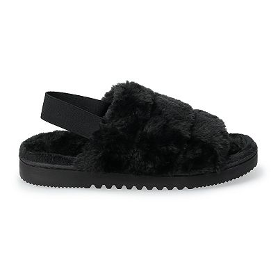 Women's Sonoma Goods For Life® Faux Fur Slide Slipper with Backstrap