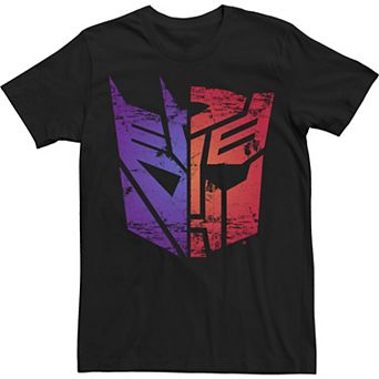 Big & Tall Transformers Decepticon Autobot Split Logo Tee