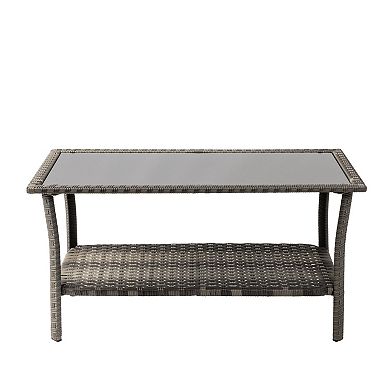 Patio Sense Jareth Patio Coffee Table & Chair 4-piece Set