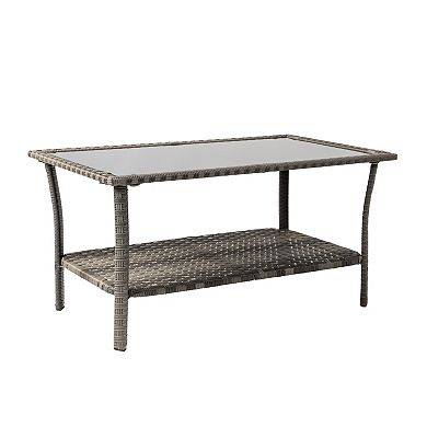 Patio Sense Jareth Patio Coffee Table & Chair 4-piece Set