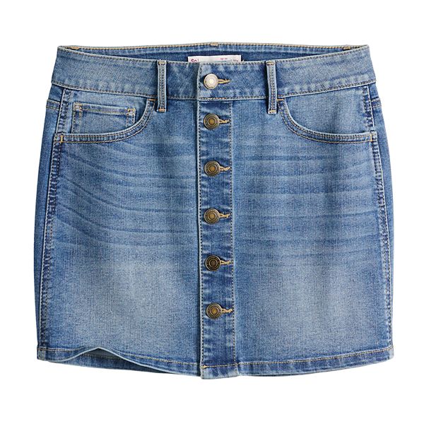 Kohl's hot sale denim skirt