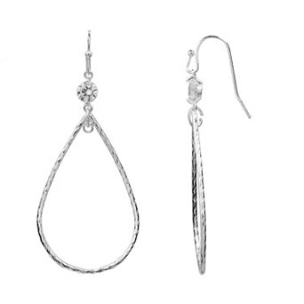 LC Lauren Conrad Silver Tone Teardrop Earrings