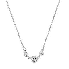 LC Lauren Conrad Filigree Leaf Y Necklace, Women's, Silver