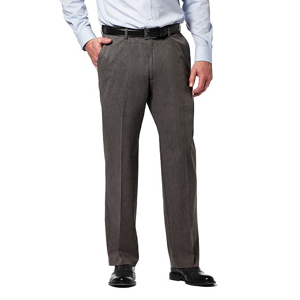 Men's Haggar® Premium No-Iron Khaki Stretch Classic-Fit Flat-Front Expandable  Waist Pants