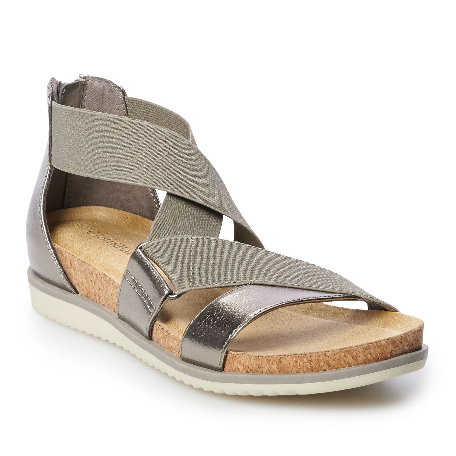 kohls silver dress sandals