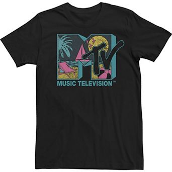 Big & Tall MTV Mtv Retro Tropical Beach Logo Tee