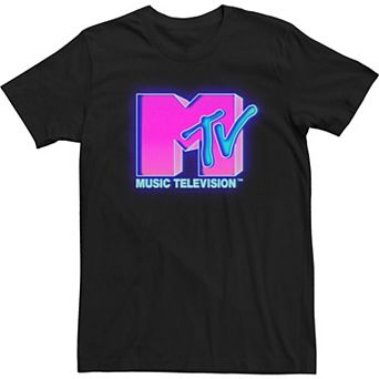 Big & Tall MTV Mtv Glows Neon Logo Tee