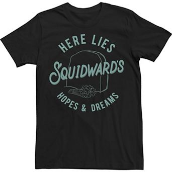 Big & Tall Nickelodeon SpongeBob SquarePants Here Lies Squidward's Hopes & Dreams Tee