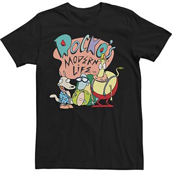 Big & Tall Rockos Modern Life Group Shot Logo Tee
