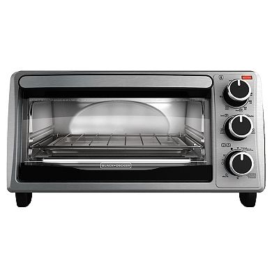 BLACK+DECKER 4-Slice Stainless Steel Toaster Oven
