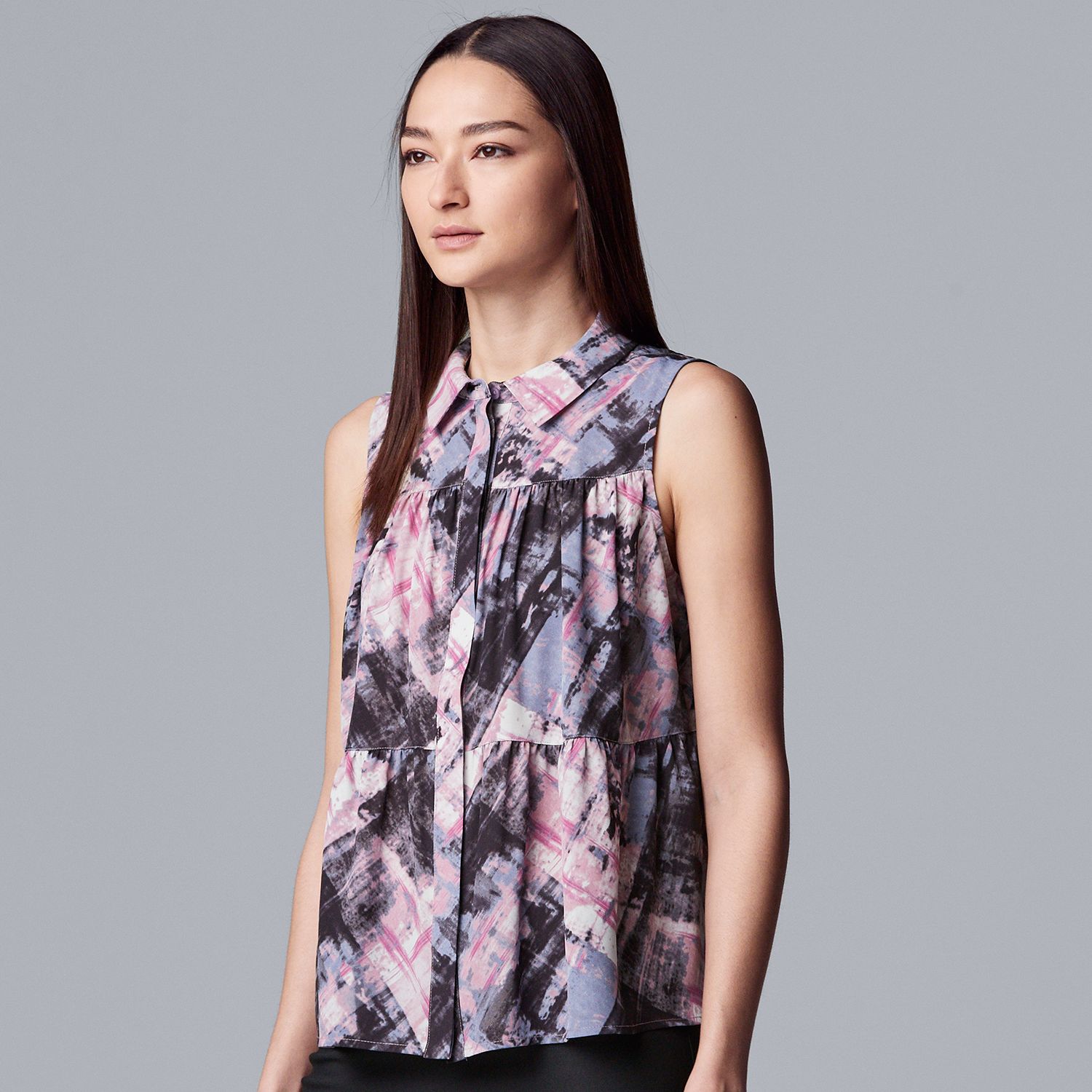 vera wang sleeveless tops