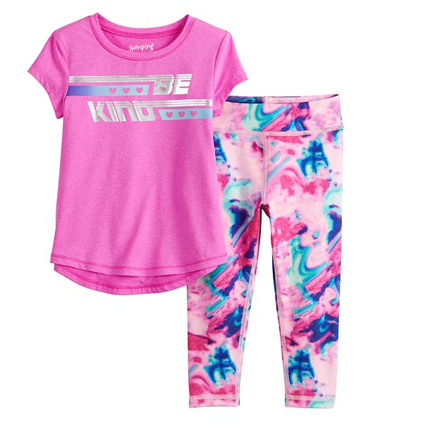 Toddler Girl Jumping Beans® Active Graphic Tee & Leggings Set