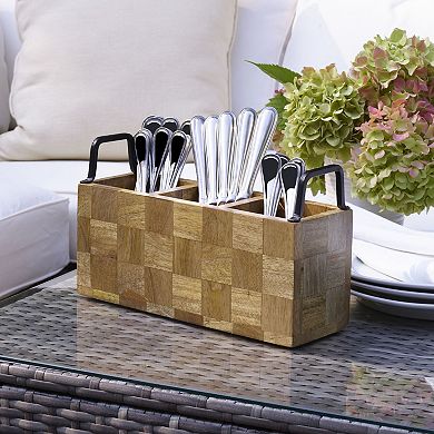 Gourmet Basics Avery Wood Flatware Caddy