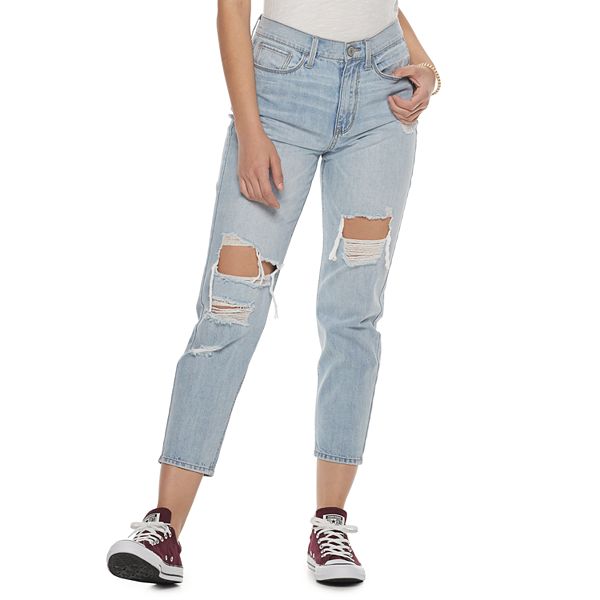 Juniors' SO® Distressed Mom Jeans