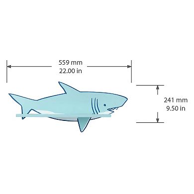 Kids The Big One Shark Wall Shelf