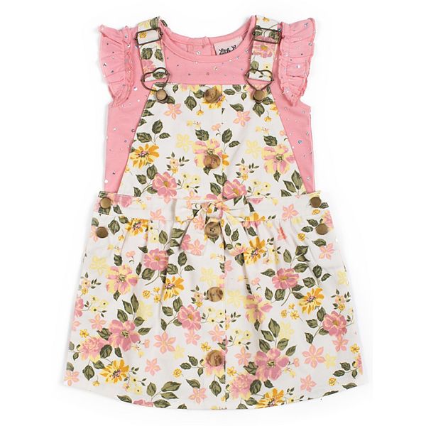 Toddler Girl Little Lass Top & Floral Jumper Set