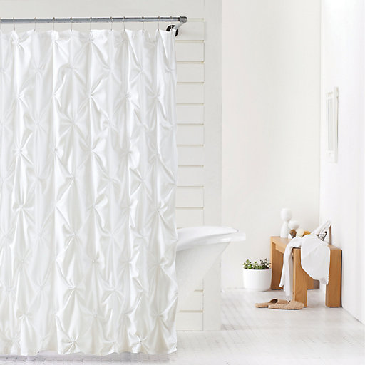 White Shower Curtain Upgrade Your, White Pintuck Shower Curtain