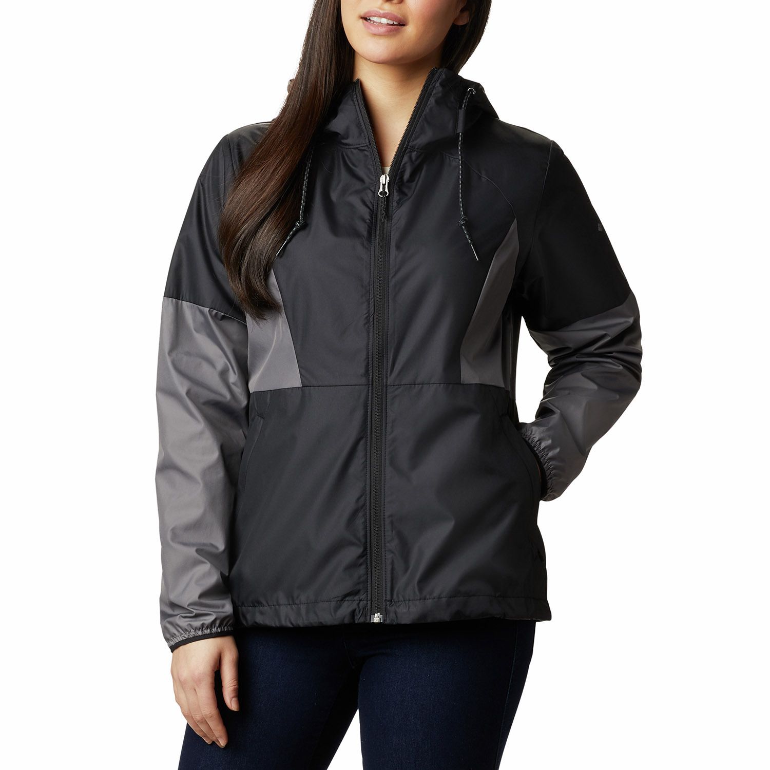 black columbia windbreaker womens