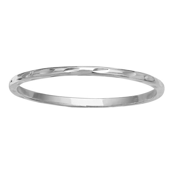 PRIMROSE Sterling Silver Hammered Band Ring