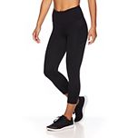 Gaiam Womens Capri Criss-Cross Contrast Athletic Leggings 