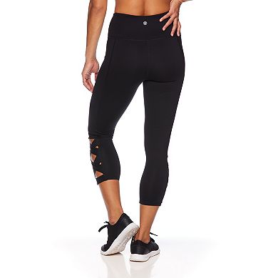 Women's Gaiam Om Lotus High-Waisted Capri Leggings