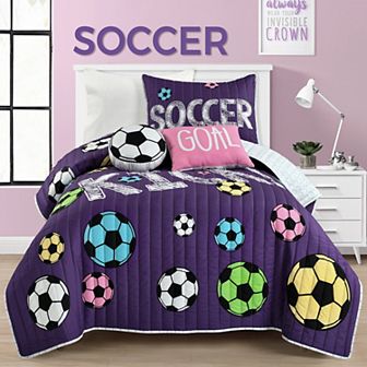 Lush Decor Soccer Kick Quilt Set