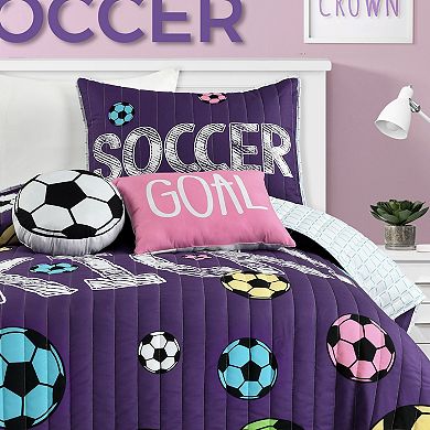 Lush Decor Soccer Kick Quilt Set