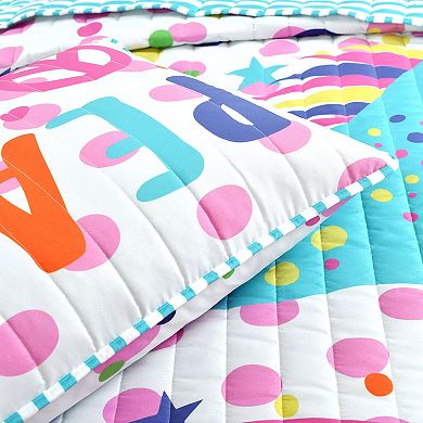 Lush Decor Unicorn Rainbow Quilt Set