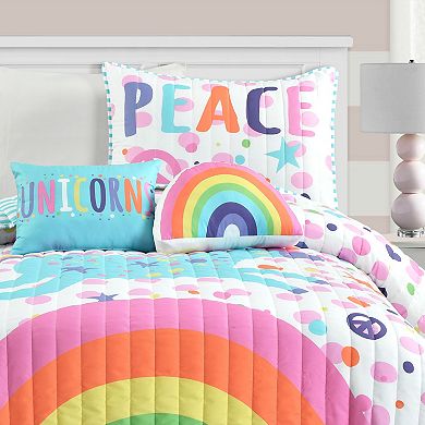 Lush Decor Unicorn Rainbow Quilt Set