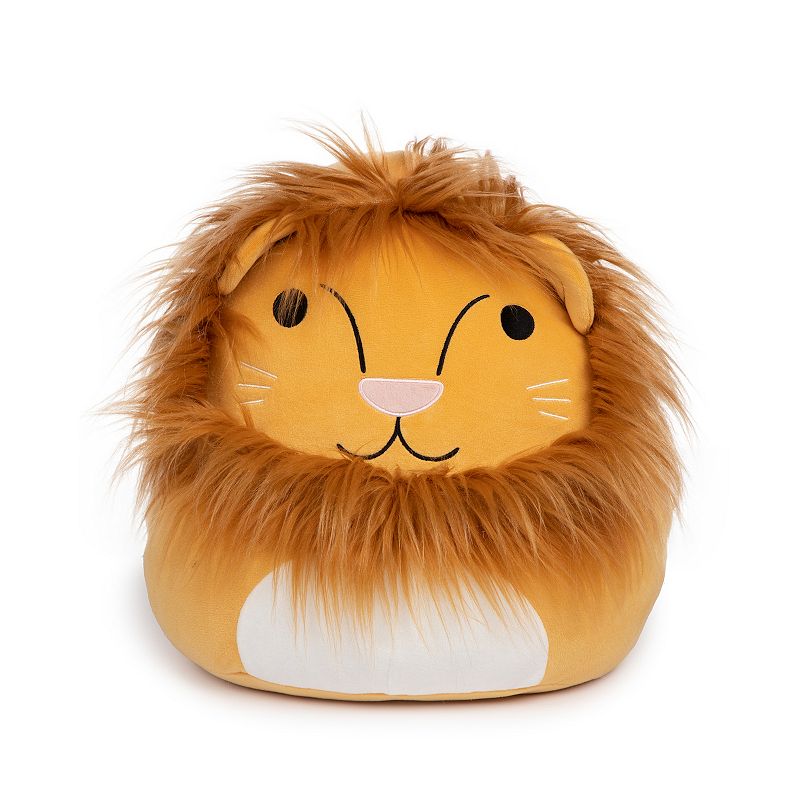 The Big One Lion Squishy Critter Pillow, Gold, 16X16