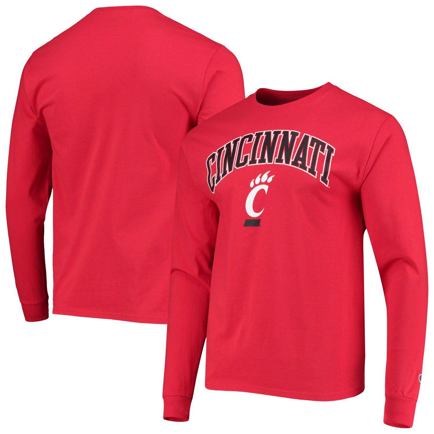 red long sleeve champion shirt