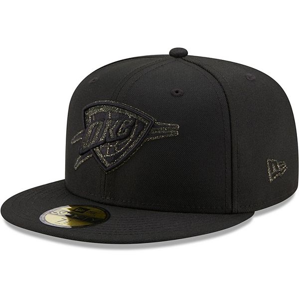 Men's New Era Black Oklahoma City Thunder Logo Spark 59FIFTY Fitted Hat