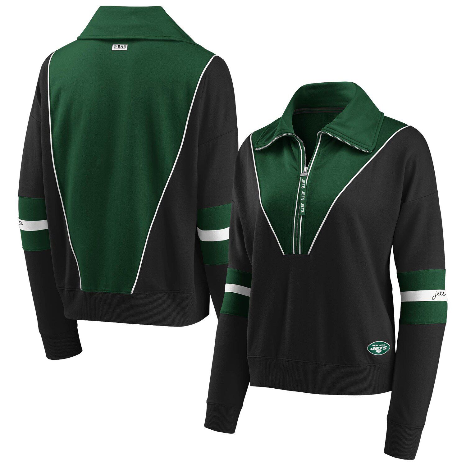 Image for Unbranded Women's WEAR By Erin Andrews Black New York Jets Half-Zip Jacket at Kohl's.