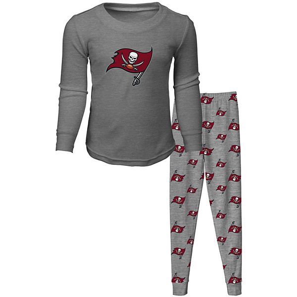 Preschool Gray Tampa Bay Buccaneers Long Sleeve T Shirt And Pants Sleep Set