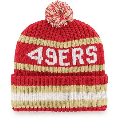 Men's '47 Scarlet San Francisco 49ers Legacy Bering Cuffed Knit Hat with Pom