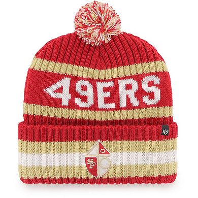 Men's '47 Scarlet San Francisco 49ers Legacy Bering Cuffed Knit Hat with Pom