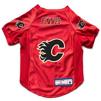 Little Earth Red Calgary Flames Pet Stretch Jersey