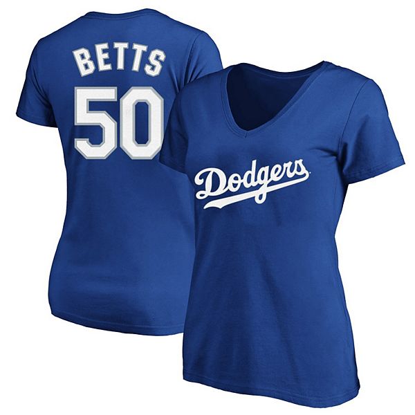 Women's Mookie Betts Royal Los Angeles Dodgers Plus Size Name