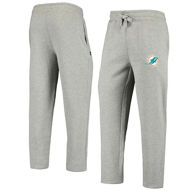 Men s Starter Gray Miami Dolphins Option Run Fleece Sweatpants