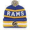 Men's '47 Royal Los Angeles Rams Legacy Bering Cuffed Knit Hat with Pom