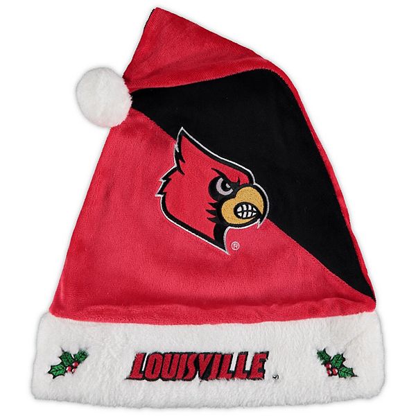 Grinch Hat Santa and Dog Rugby Helmet Louisville Cardinals Logo