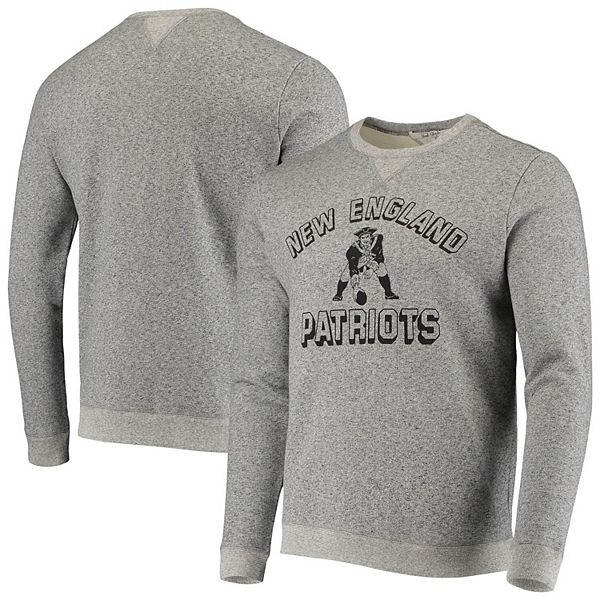 Men's Junk Food Heathered Charcoal New England Patriots Marled Pullover  Sweatshirt