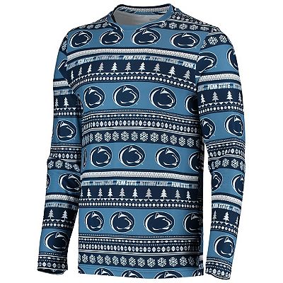 Men s Concepts Sport Navy Penn State Nittany Lions Ugly Sweater Knit Long Sleeve Top and Pant