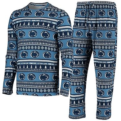 Men's Concepts Sport Navy Penn State Nittany Lions Ugly Sweater Knit Long Sleeve Top and Pant Set