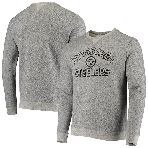 Men's Pittsburgh Steelers Heathered Charcoal Victory Earned Pullover Hoodie